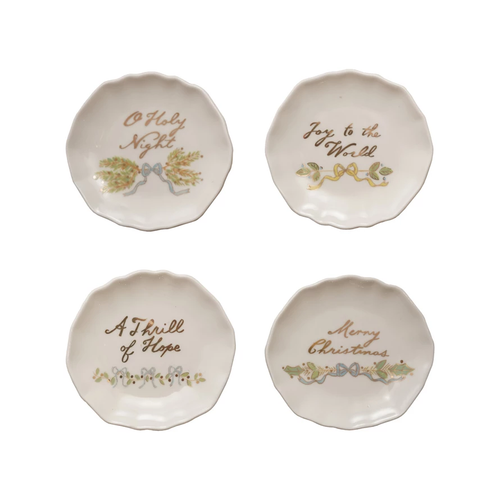 Holiday Saying Bow Trinket Dish