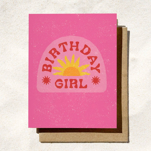 Hot Pink Birthday Girl Card