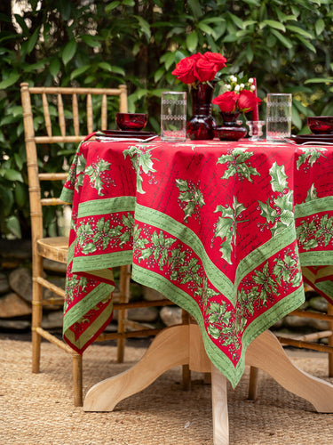 Holly Song Red Tablecloth