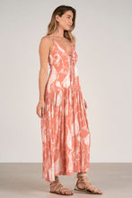 Coral Paisley Midi Dress