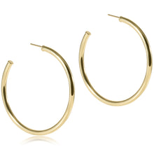2" Smooth 3mm Gold Post Hoop