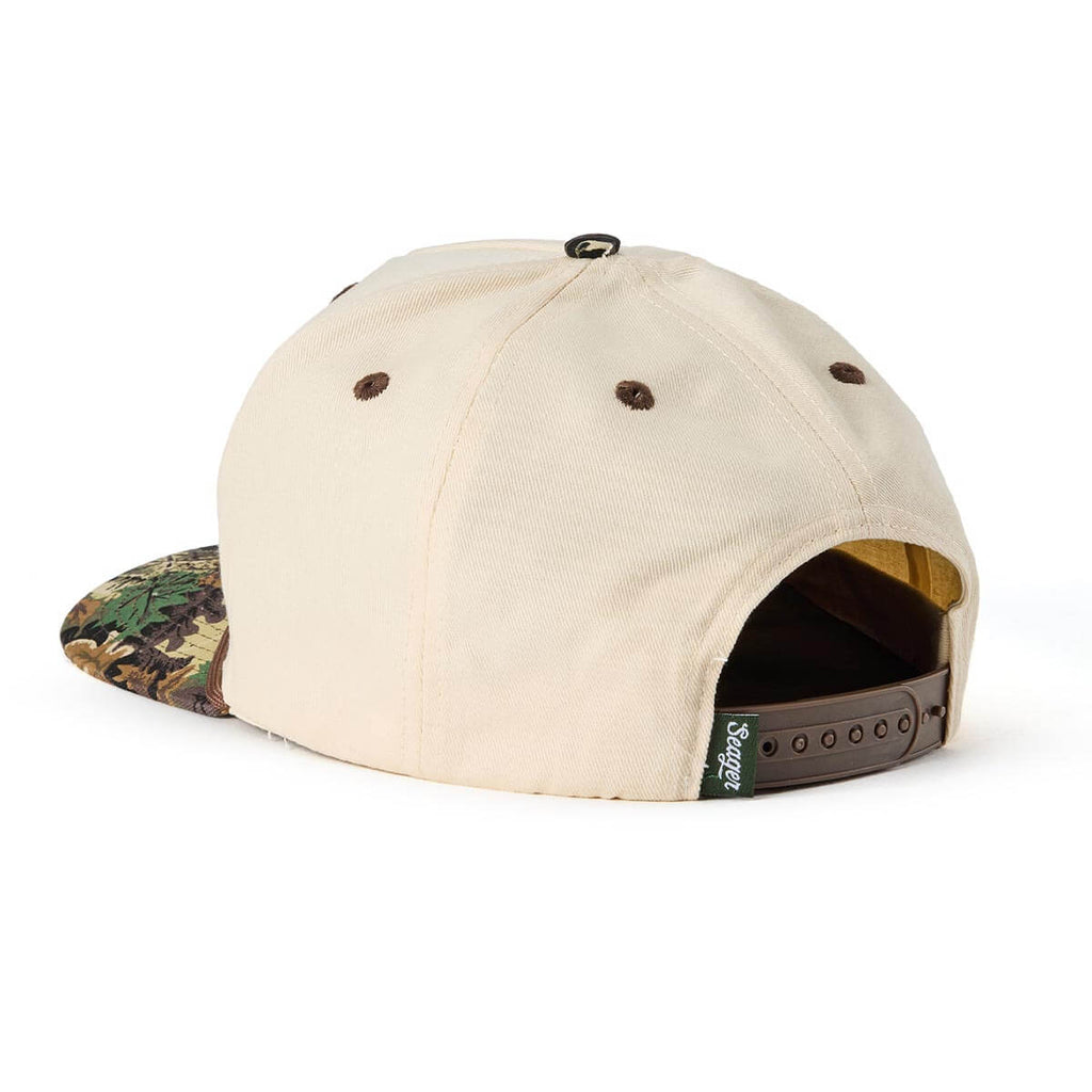 Branded Cream / Camo Snapback
