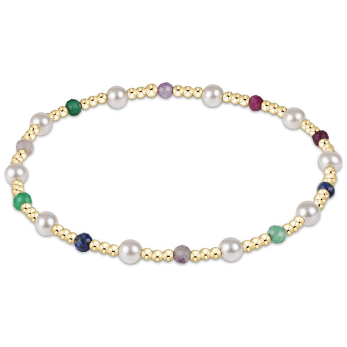 Gemstone / Pearl Sincerity Gold 4mm Bead Bracelet