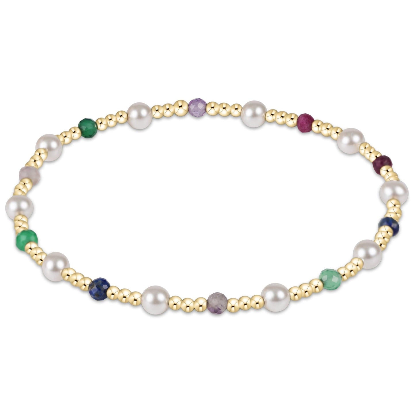 Gemstone / Pearl Sincerity Gold 4mm Bead Bracelet