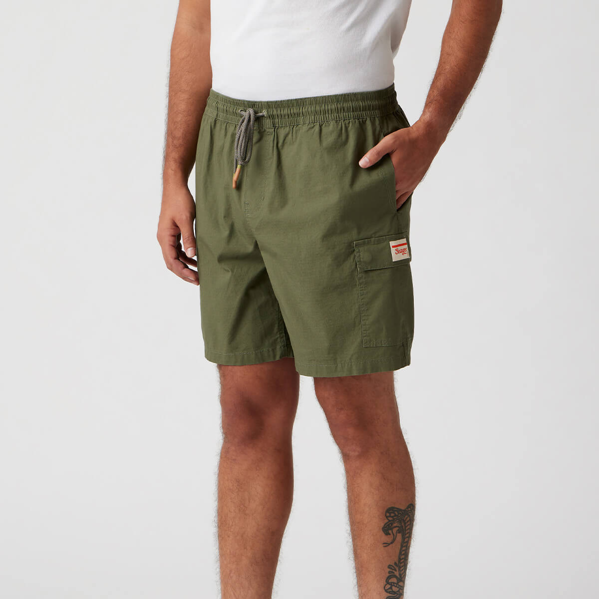 Yuma Olive Cargo Short
