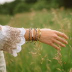 Gold Sunburst Eye Charm Bracelet