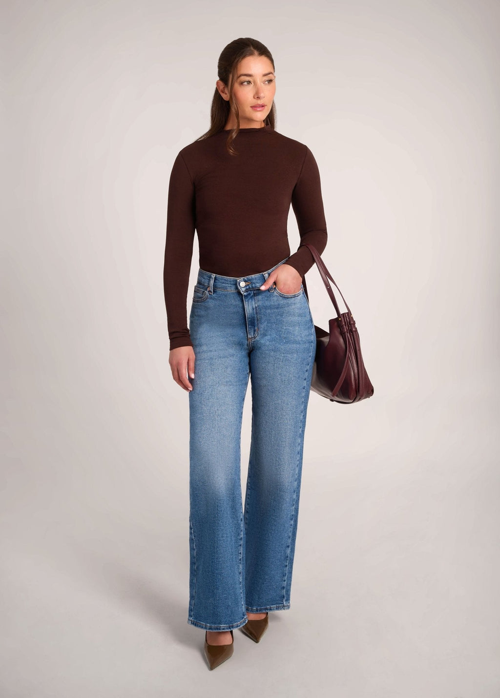 Lily Jersey Wide Leg Jeans
