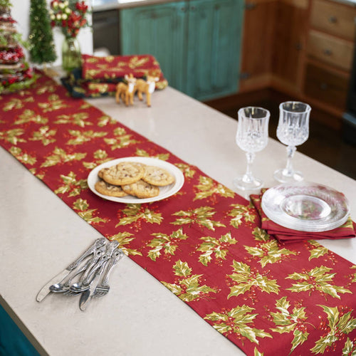 Winterberry Red Table Runner