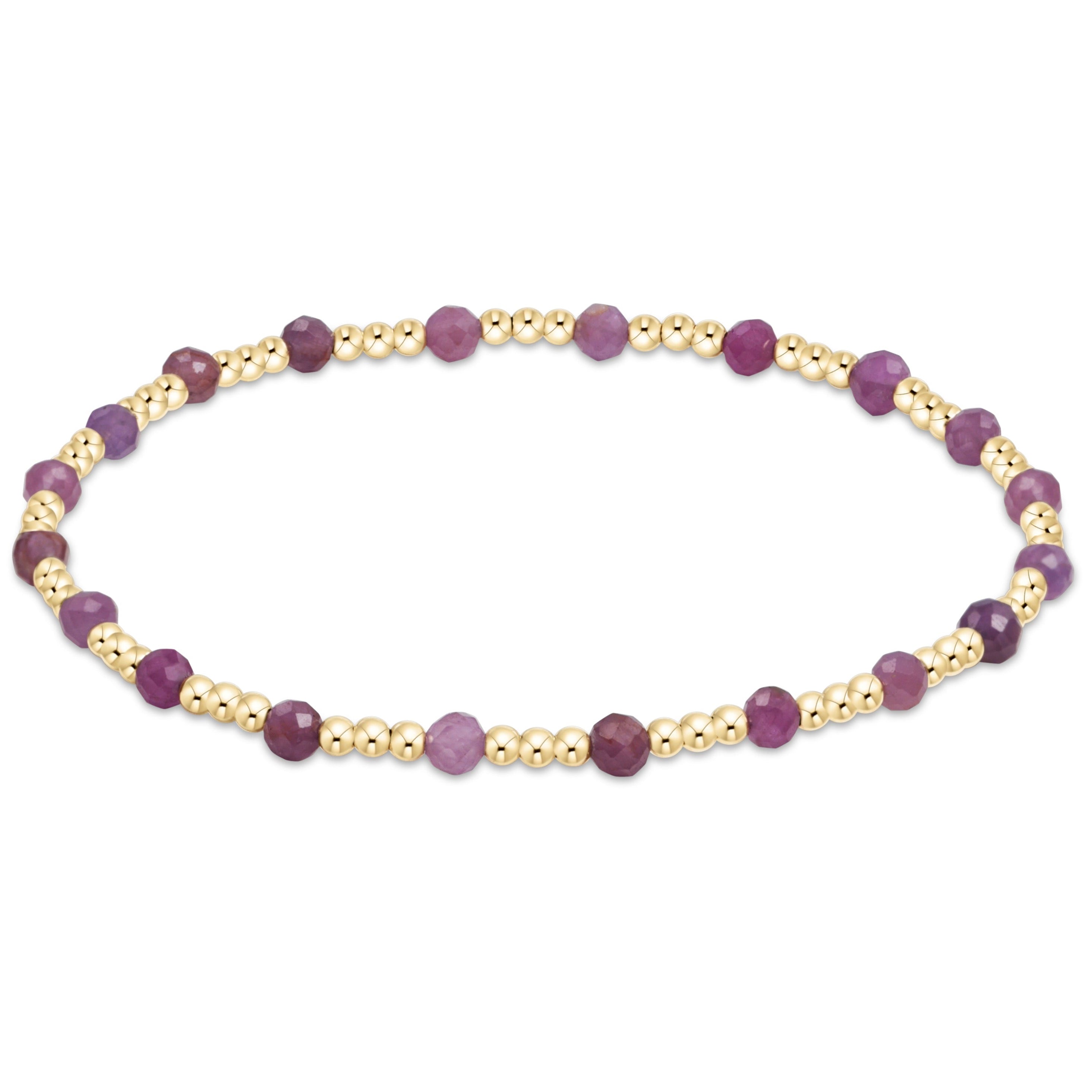 Gemstone Sincerity Gold 3mm Bead Bracelet