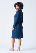 Textured Essentials Navy Robe