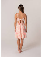 Pink Embroidered Tie-Back Sundress