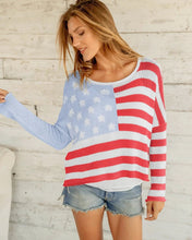 Flag Cropped Cotton Sweater