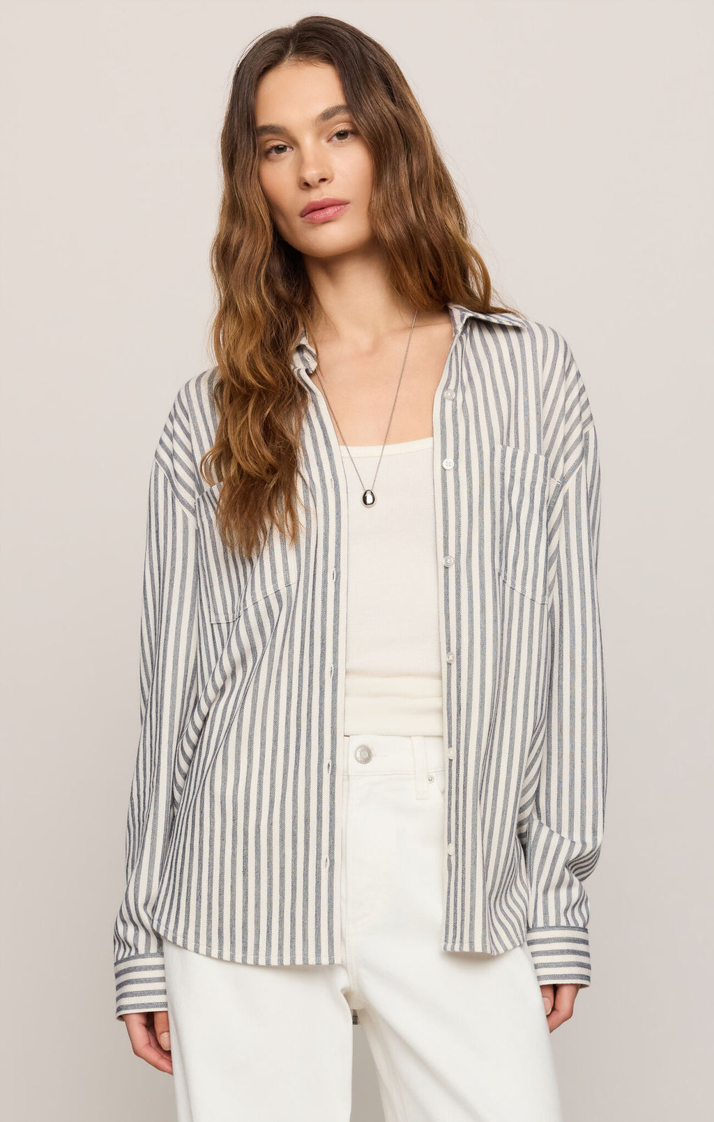 Reese Eclipse Stripe Button-Up