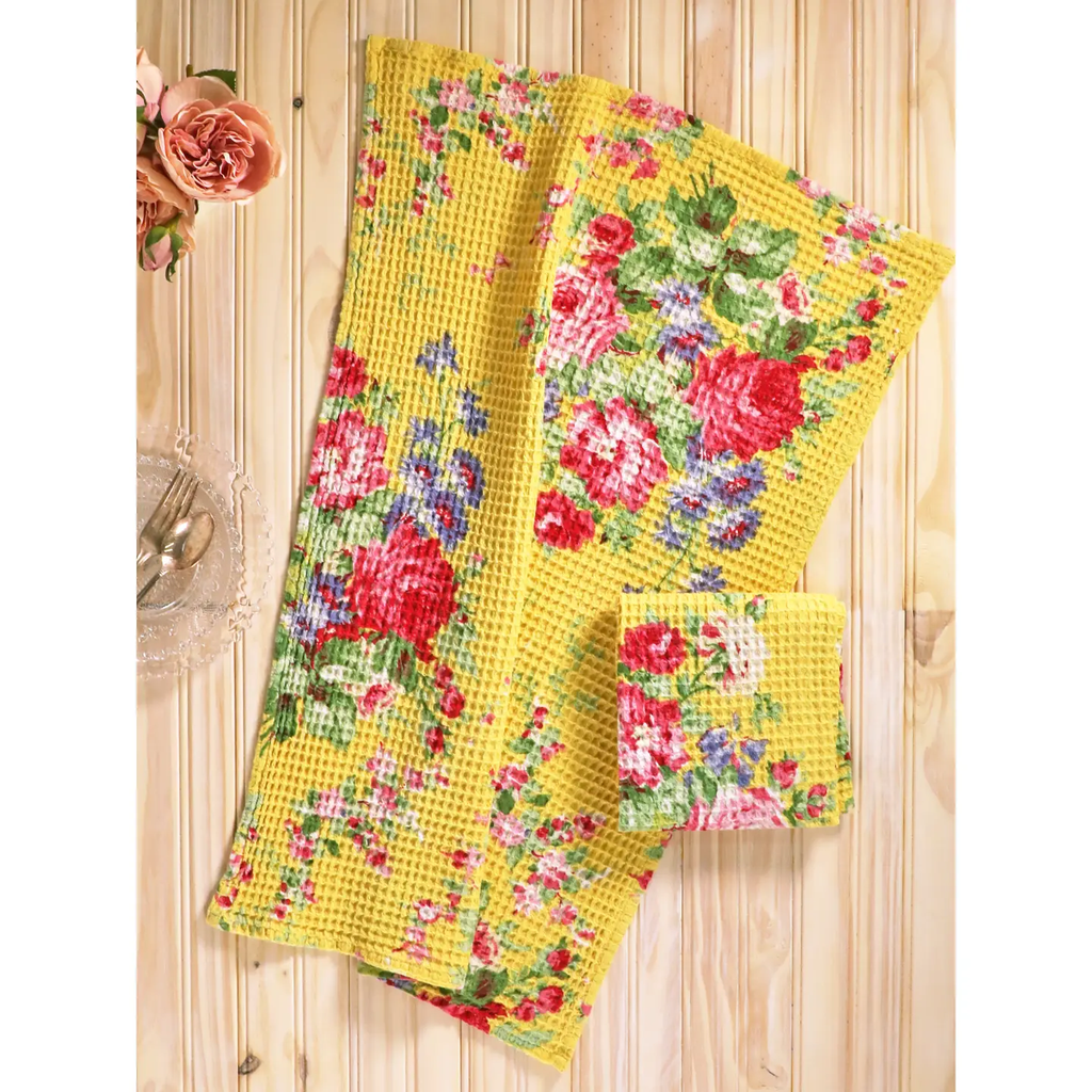 Cottage Rose Tea Towel