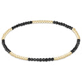 Blissful Pattern 2mm Charcoal Faceted Hematite Bracelet