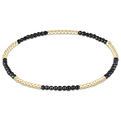 Blissful Pattern 2mm Charcoal Faceted Hematite Bracelet