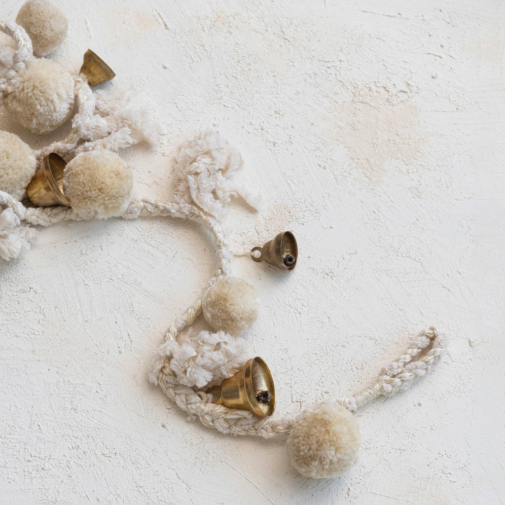 White Tassel & Bells Garland