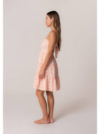 Pink Embroidered Tie-Back Sundress