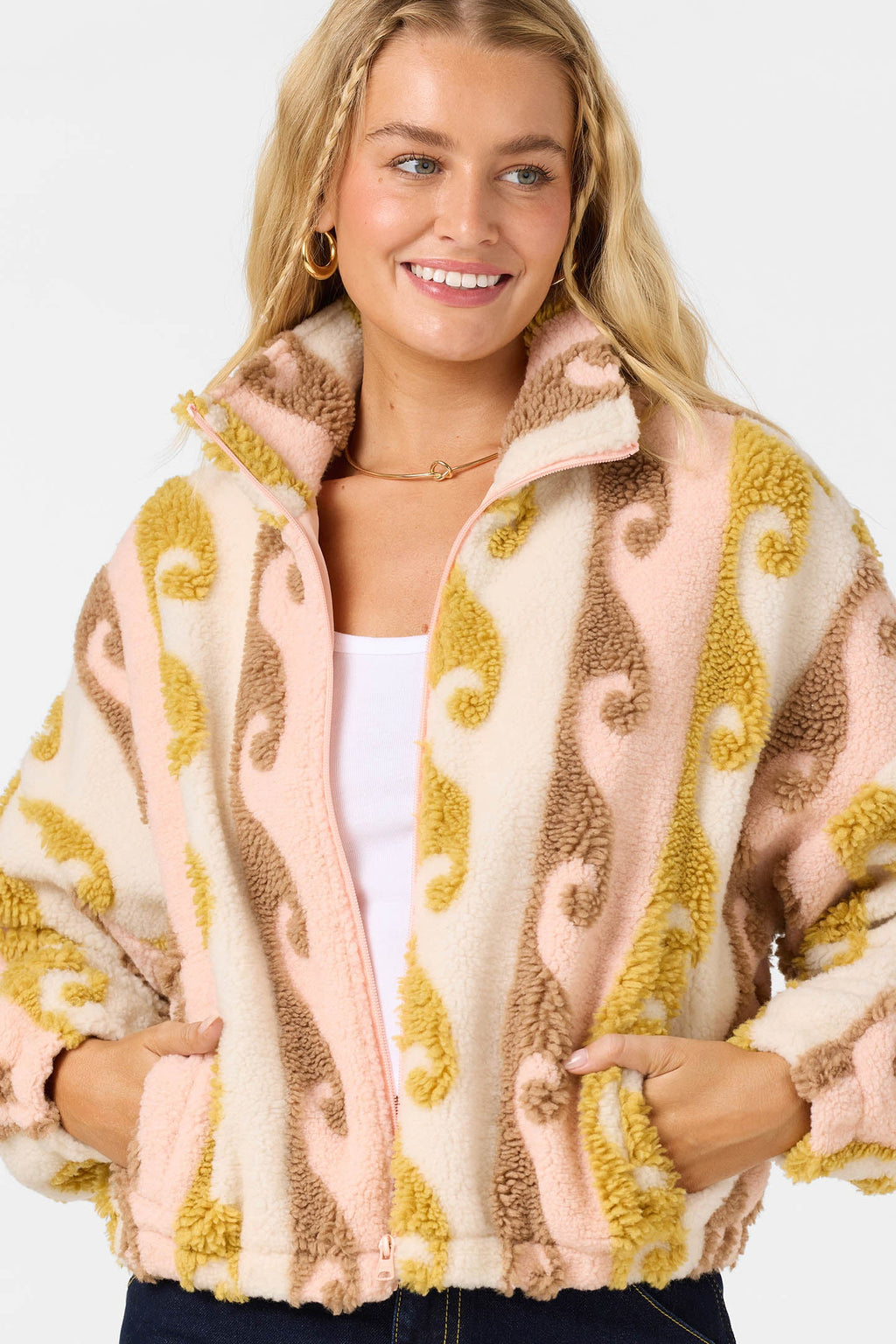 Cordin Peach High Pile Jacket