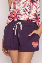Scattered Palms Plum Shorts