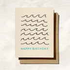 White Waves Birthday Card