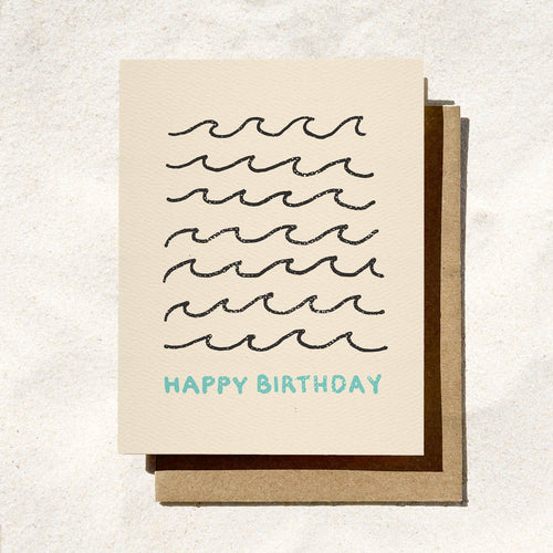 White Waves Birthday Card