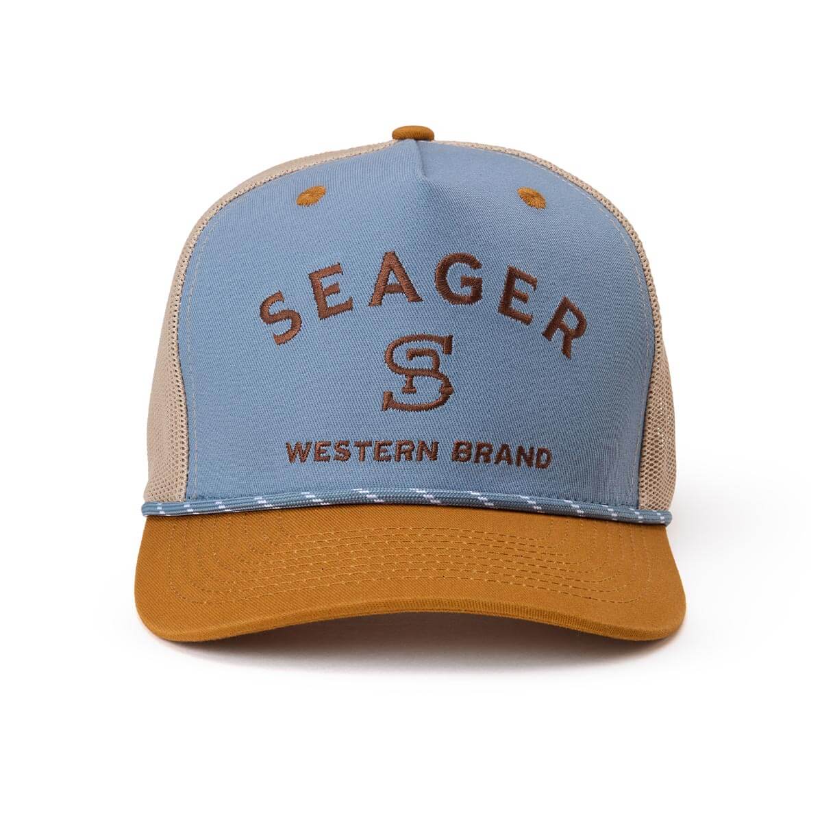 Branded Blue / Tan Snapback