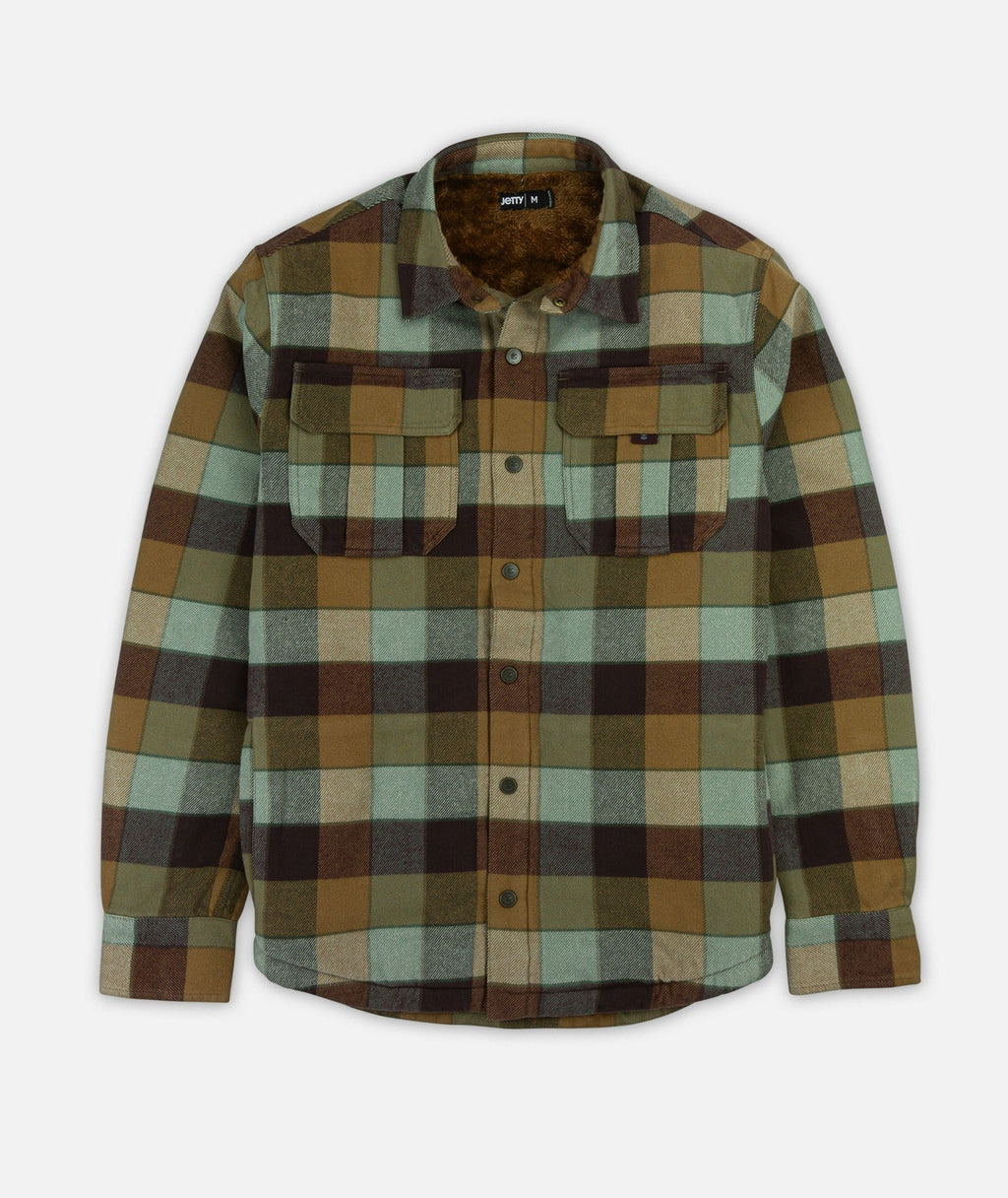 Rust Flannel Sherpa Jacket