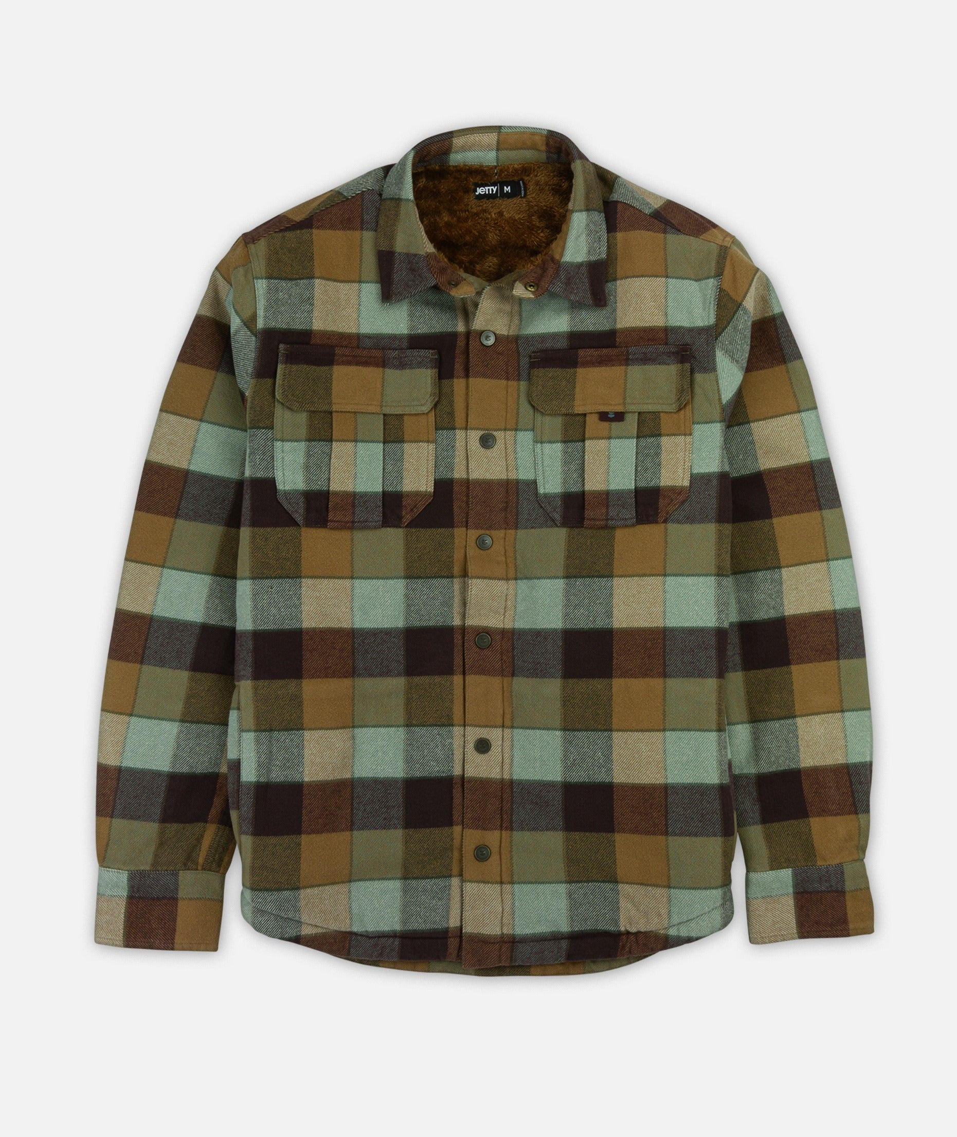 Rust Flannel Sherpa Jacket