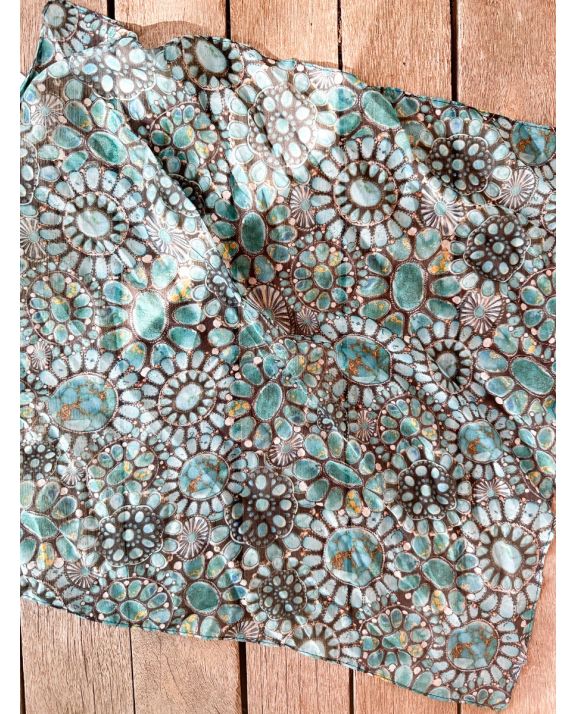Turquoise Concho Bandana