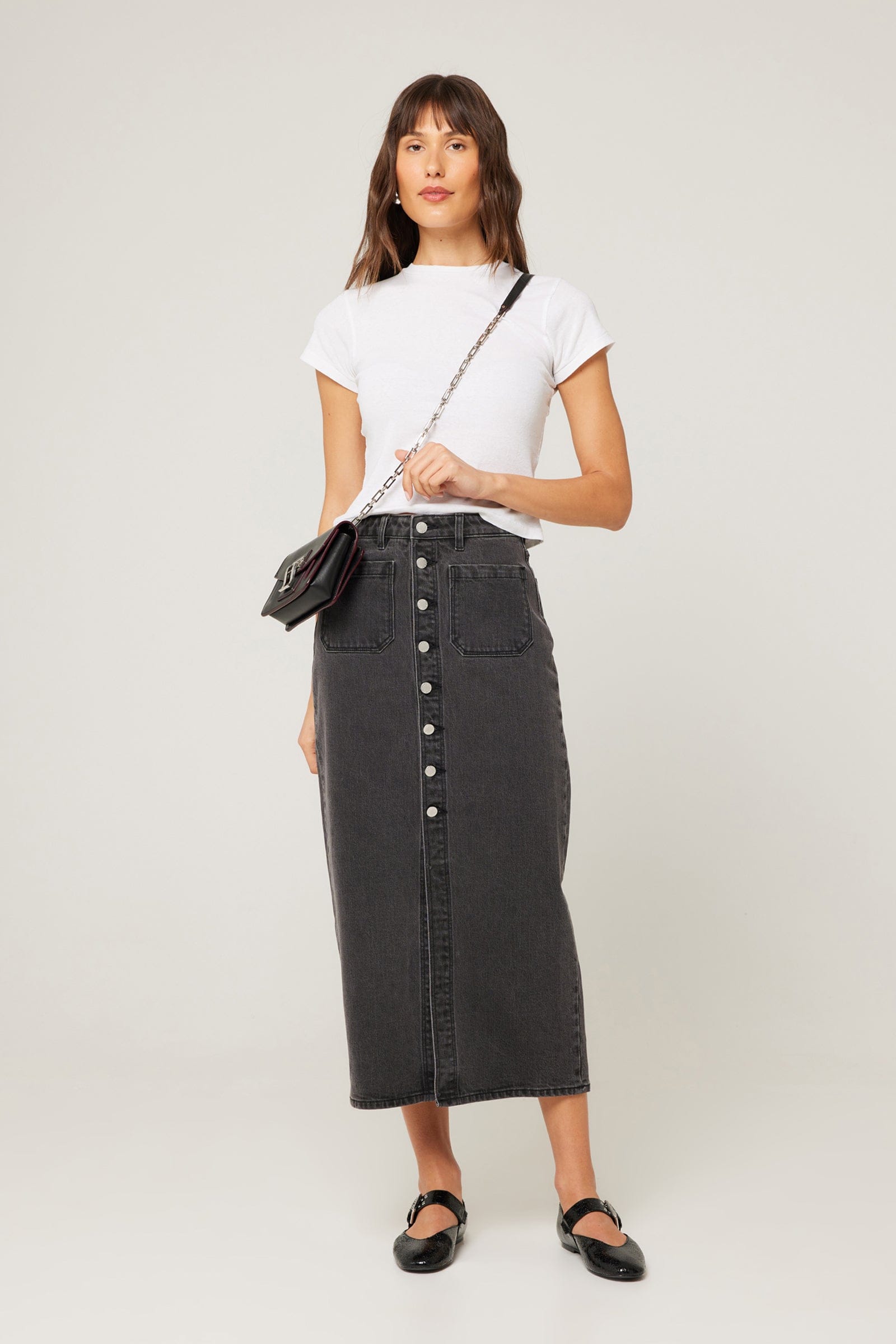 Worn Black Sailor Skirt