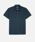 Sandspit Tech Woven Navy Button-Up