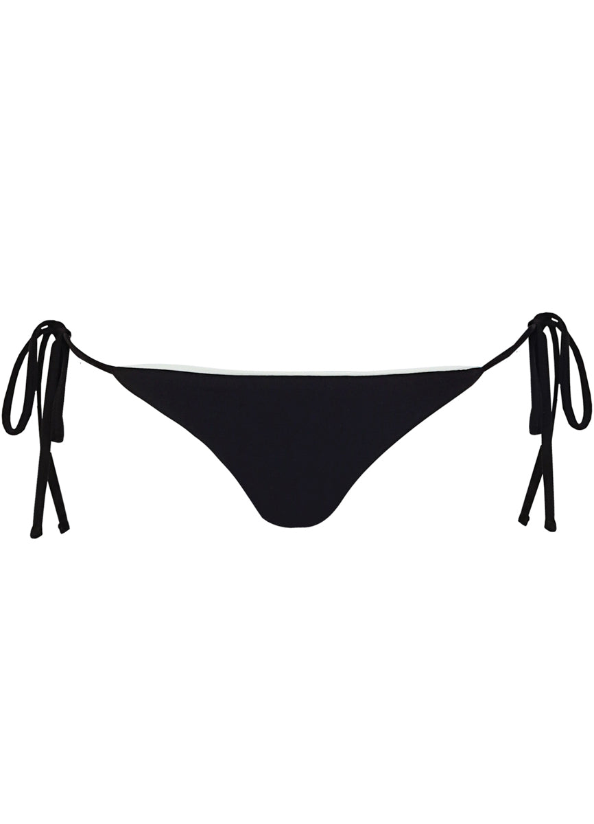 Midnight Black Shining Bikini Bottom