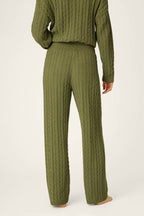 Cozy Cable Chenille Olivine Pants