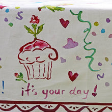 Happy Birthday Watercolor Tablecloth