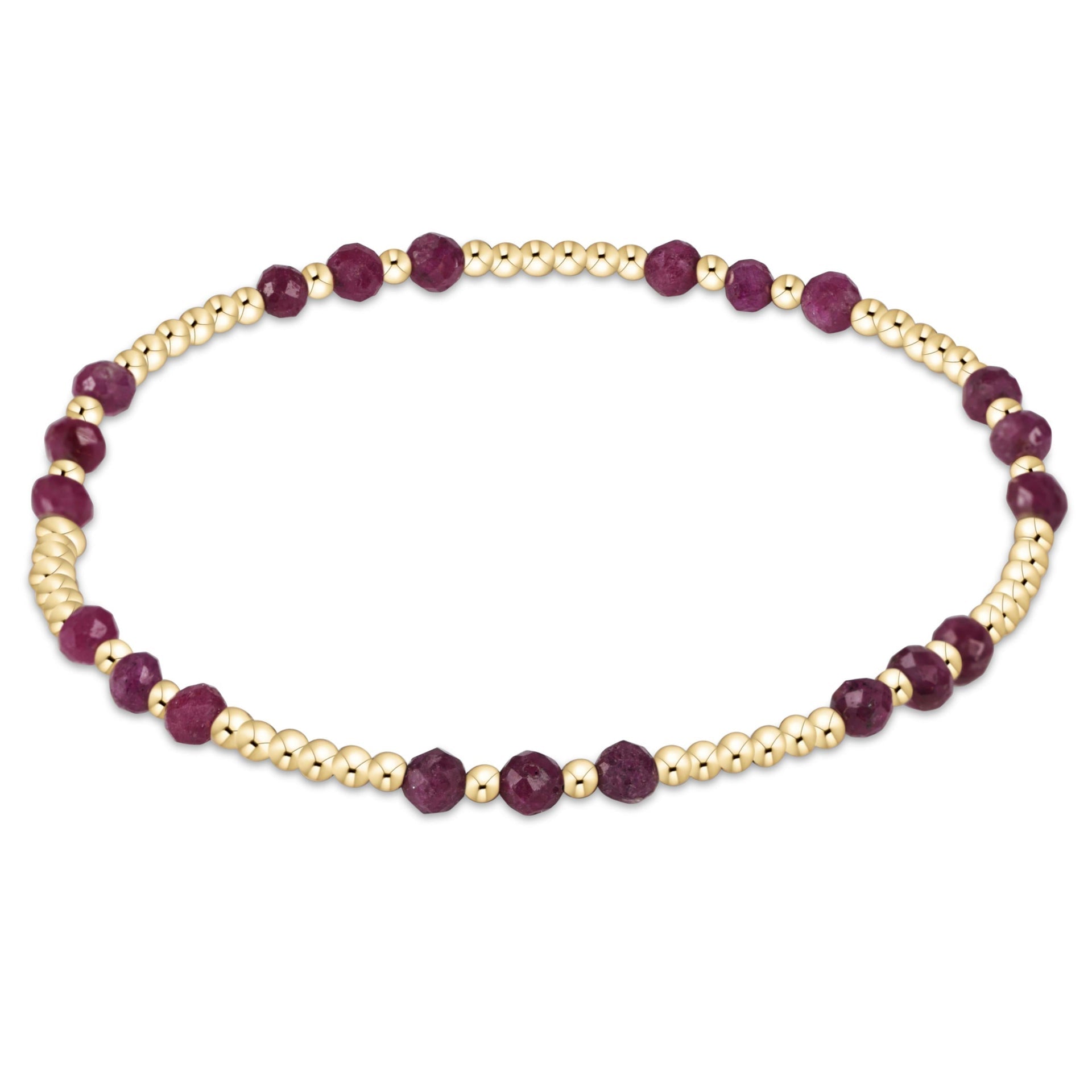 Gemstone Joy Gold 3mm Bead Bracelet