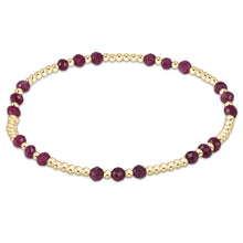 Gemstone Joy Gold 3mm Bead Bracelet