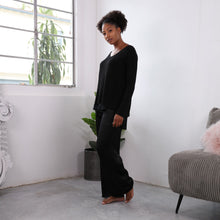 Frankie Black V Rib Long-Sleeve