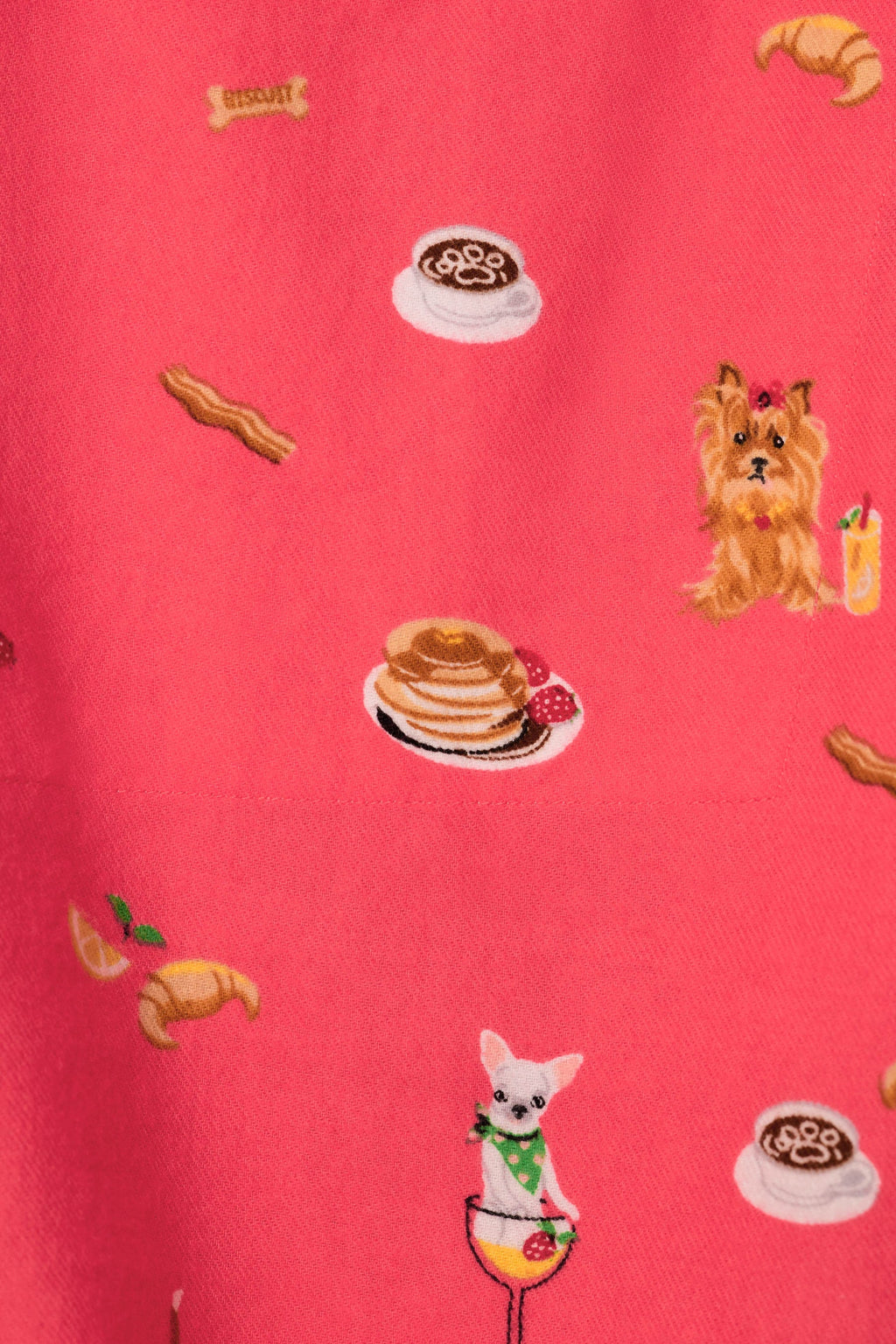 Dogs Who Brunch Flannel PJ Shorts