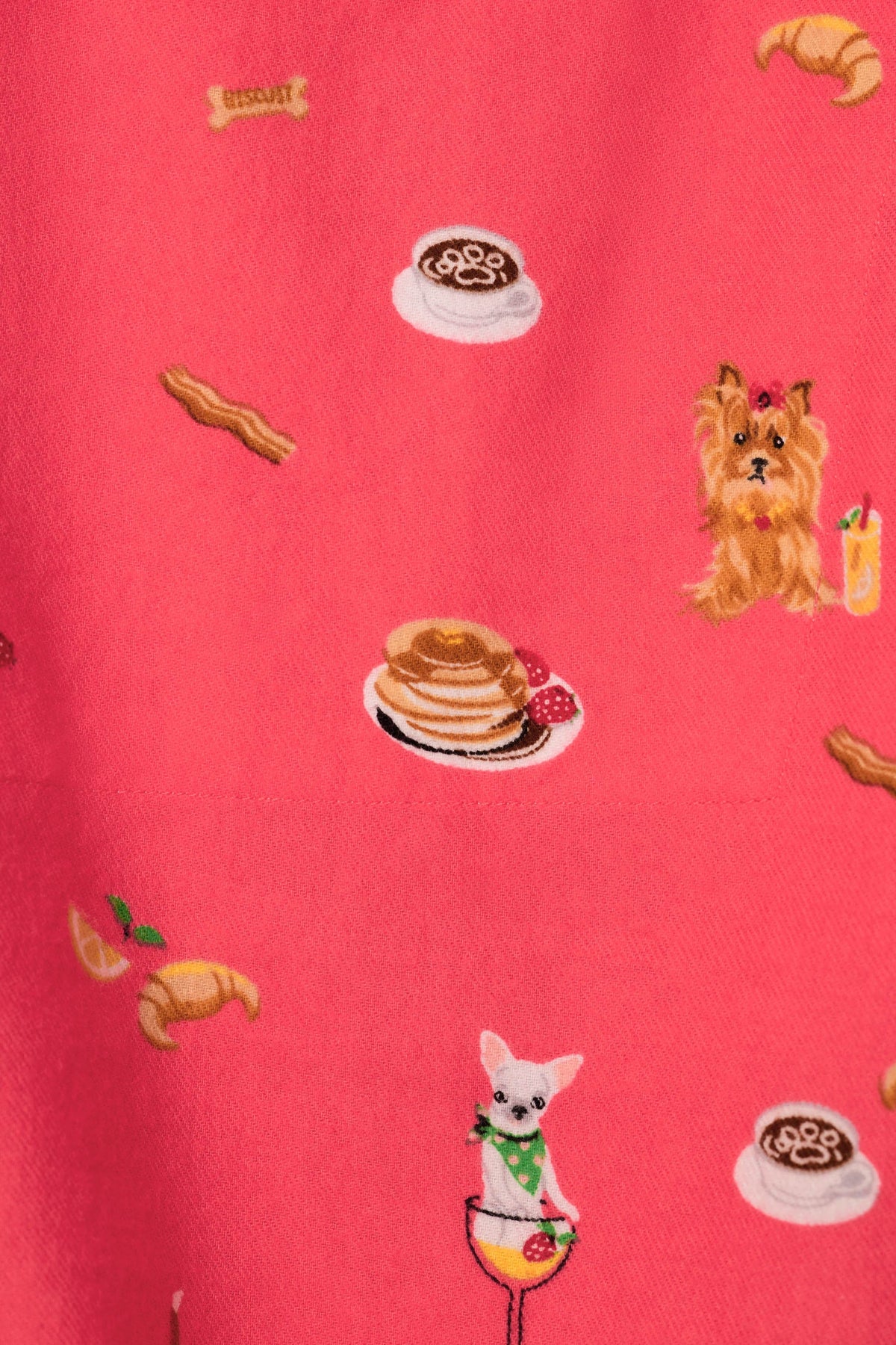 Dogs Who Brunch Flannel PJ Shorts