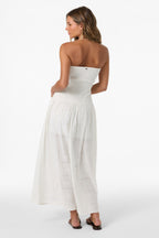 Maisie Eyelet Drop Waist Maxi Dress