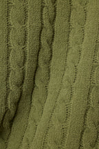 Cozy Cable Chenille Olivine Cardigan