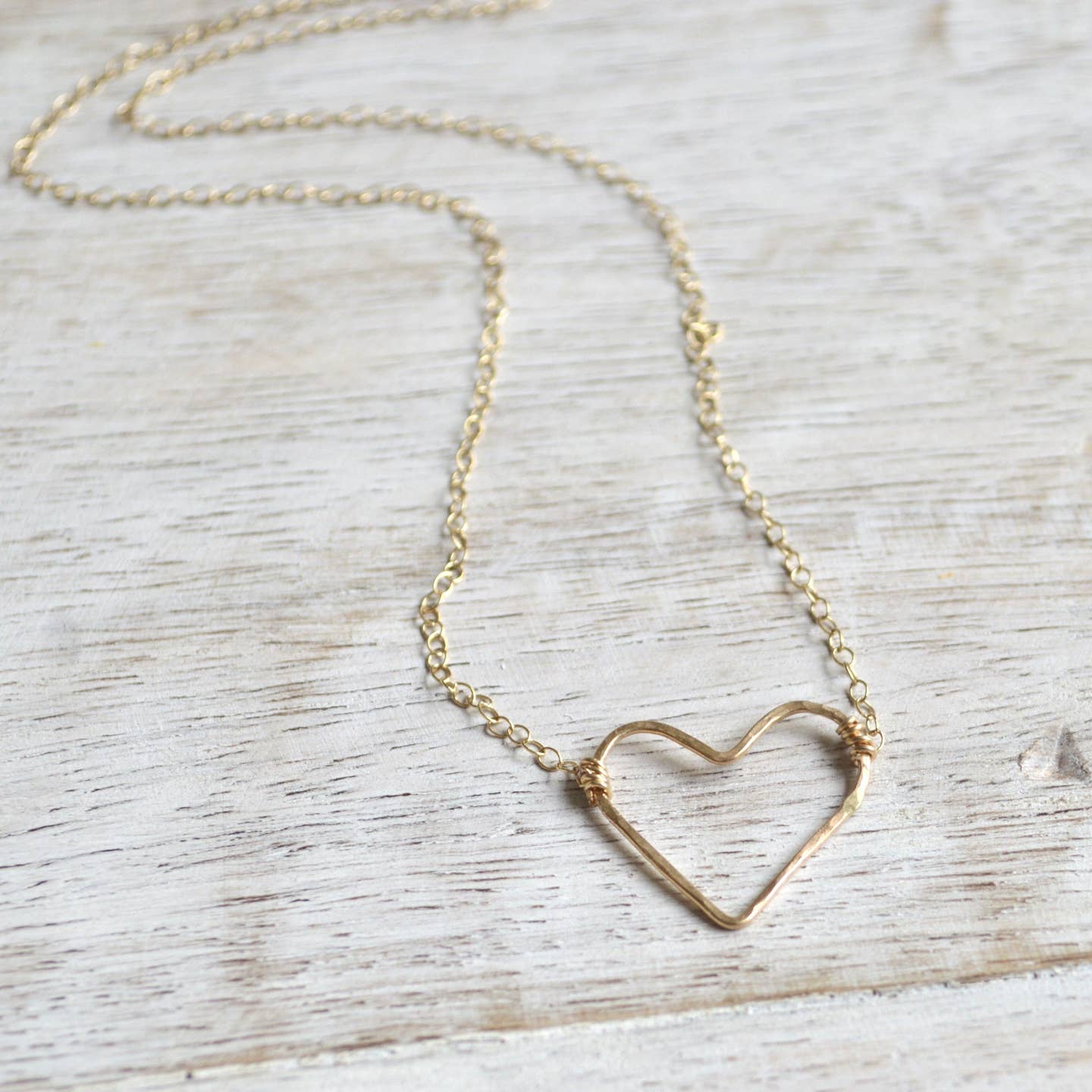 Open Heart Gold Necklace