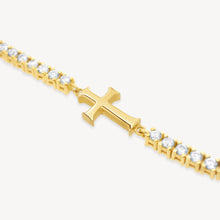 Luminous Cross CZ Tennis Bracelet