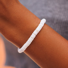 White Disc Stretch Bracelet