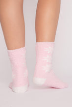 Pink Snowflakes Fun Socks