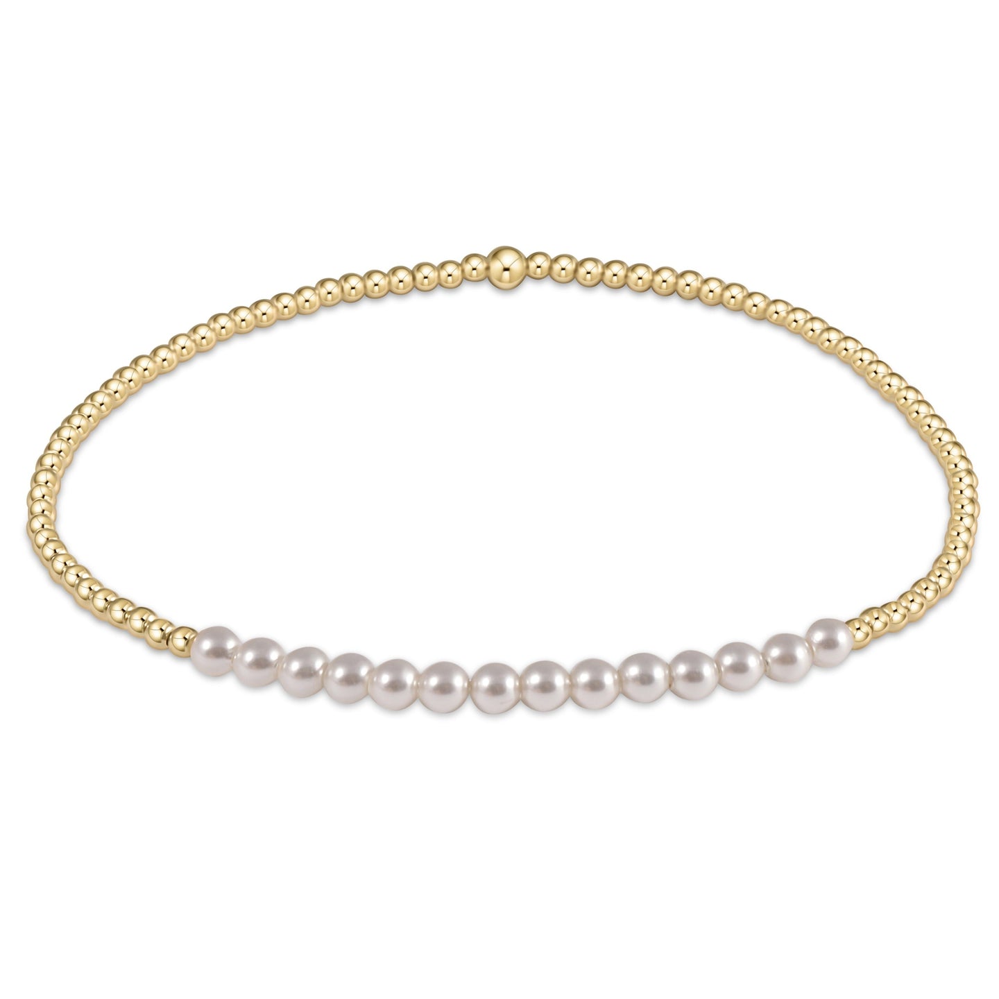 Bliss Gold & Pearl 2mm Bead Bracelet