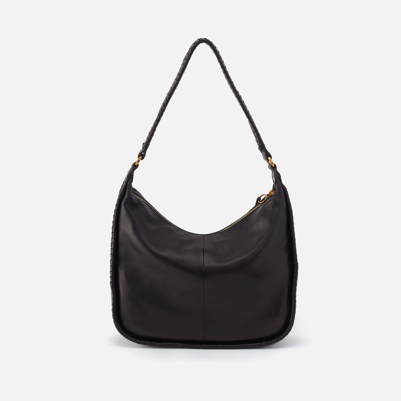 Mia Black Crescent Large Hobo Bag