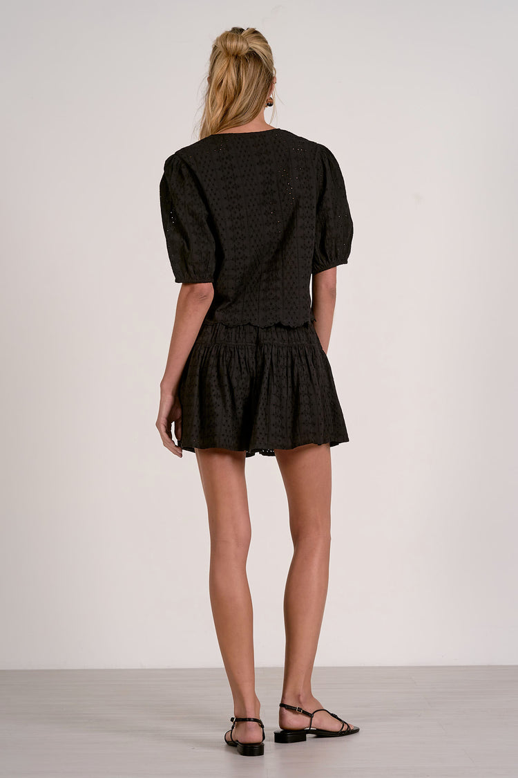 Ellen Black Eyelet Blouse