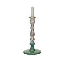 Green & Gold Taper Candle Holder